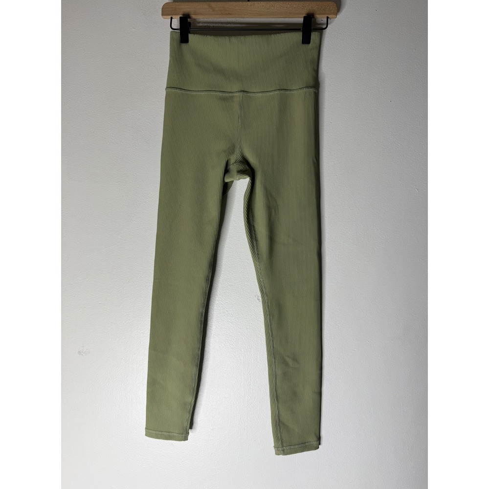 Athleta elation rib tight leggings‎ cotele elation green size small